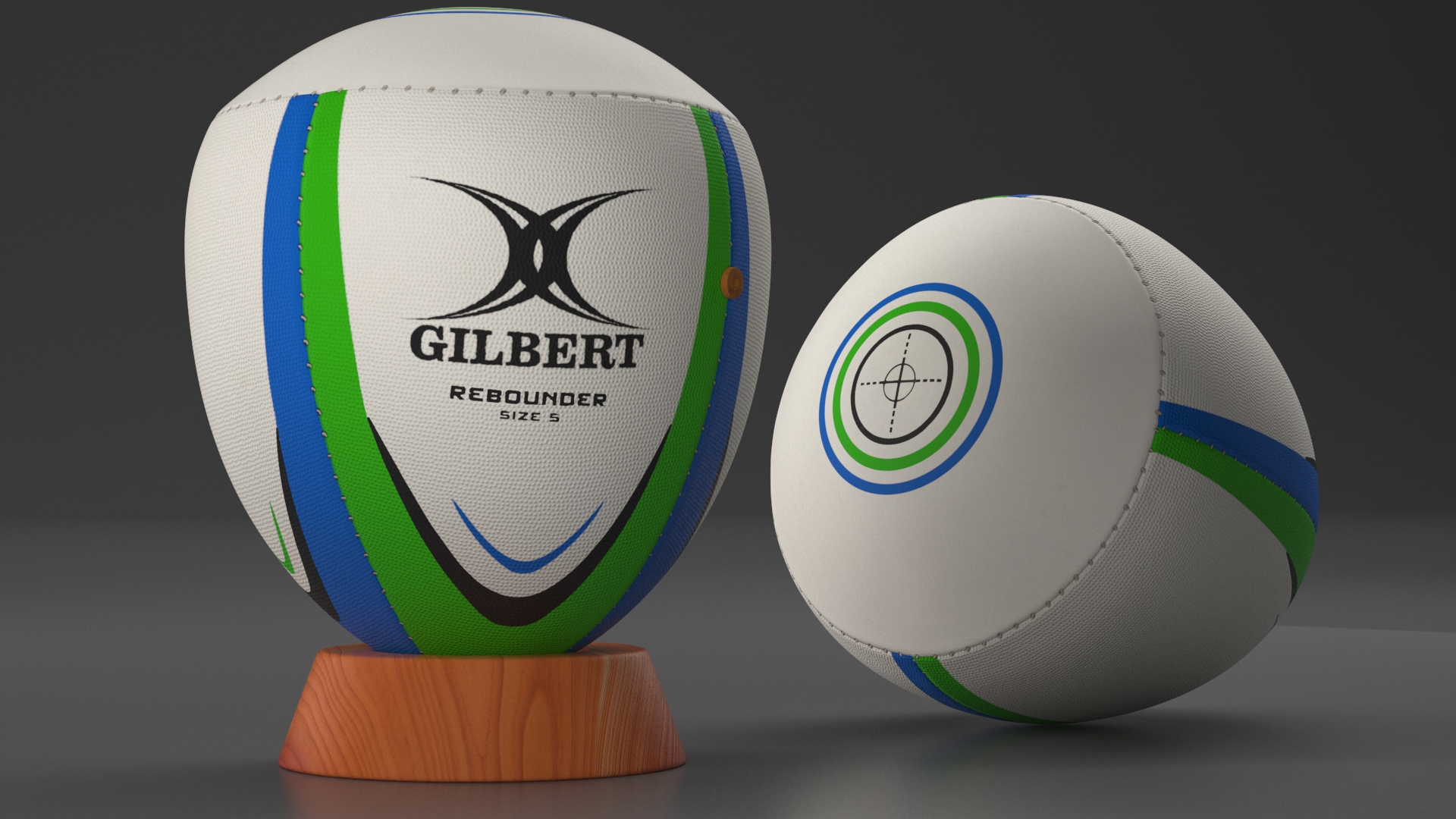 3D model Rugby Reflex Training Ball on Stand