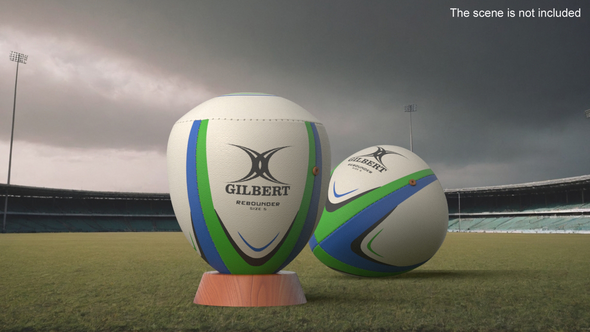 3D model Rugby Reflex Training Ball on Stand