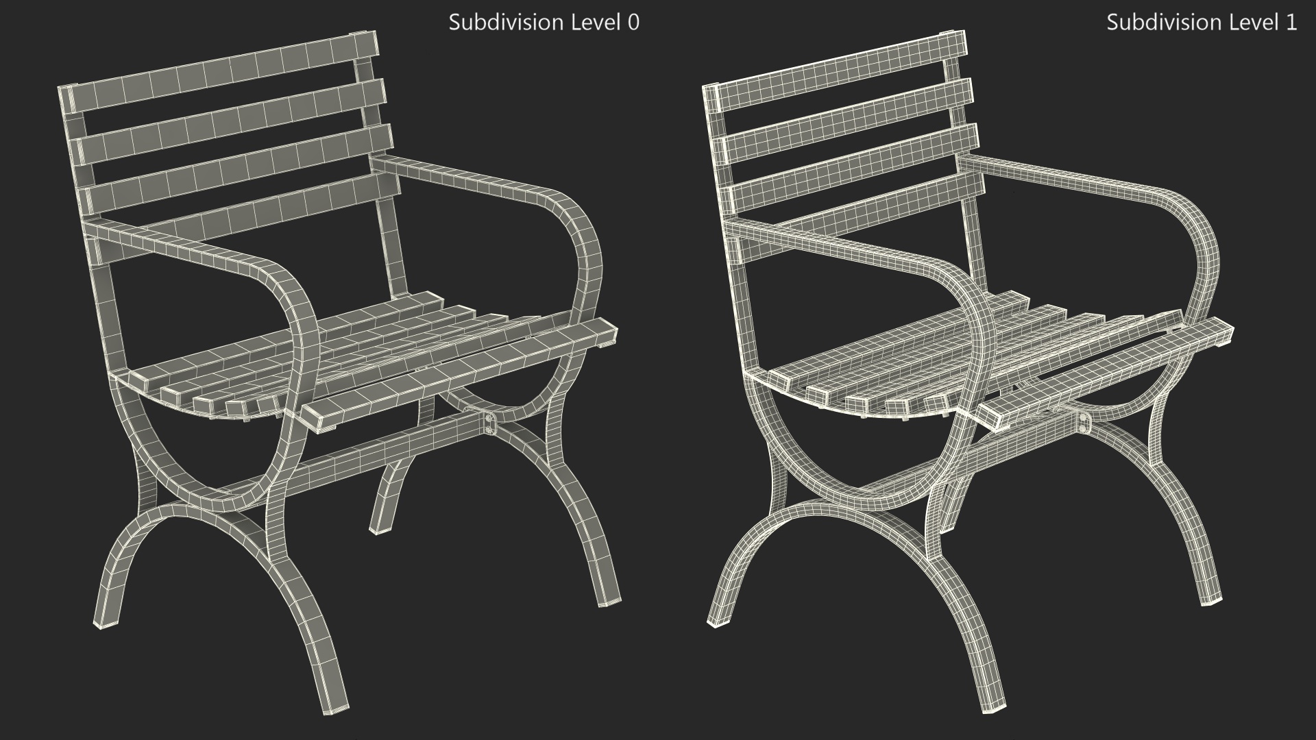 Outdoor Metal Seat Brown 3D model