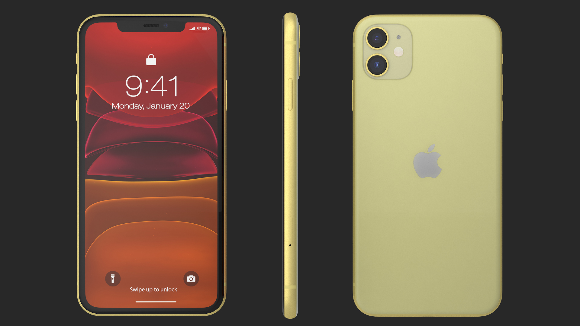 3D iPhone 11 Yellow