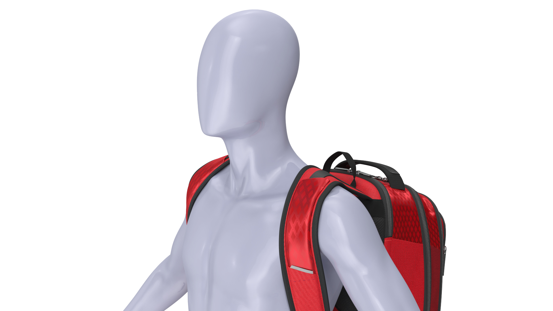 Carrier GSD Backpack Samsonite Red on Mannequin 3D