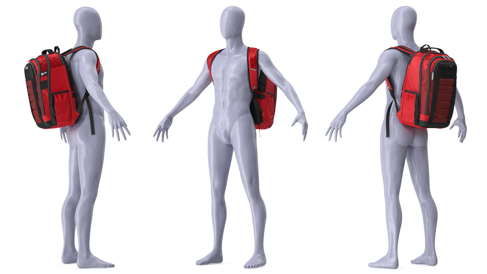 Carrier GSD Backpack Samsonite Red on Mannequin 3D