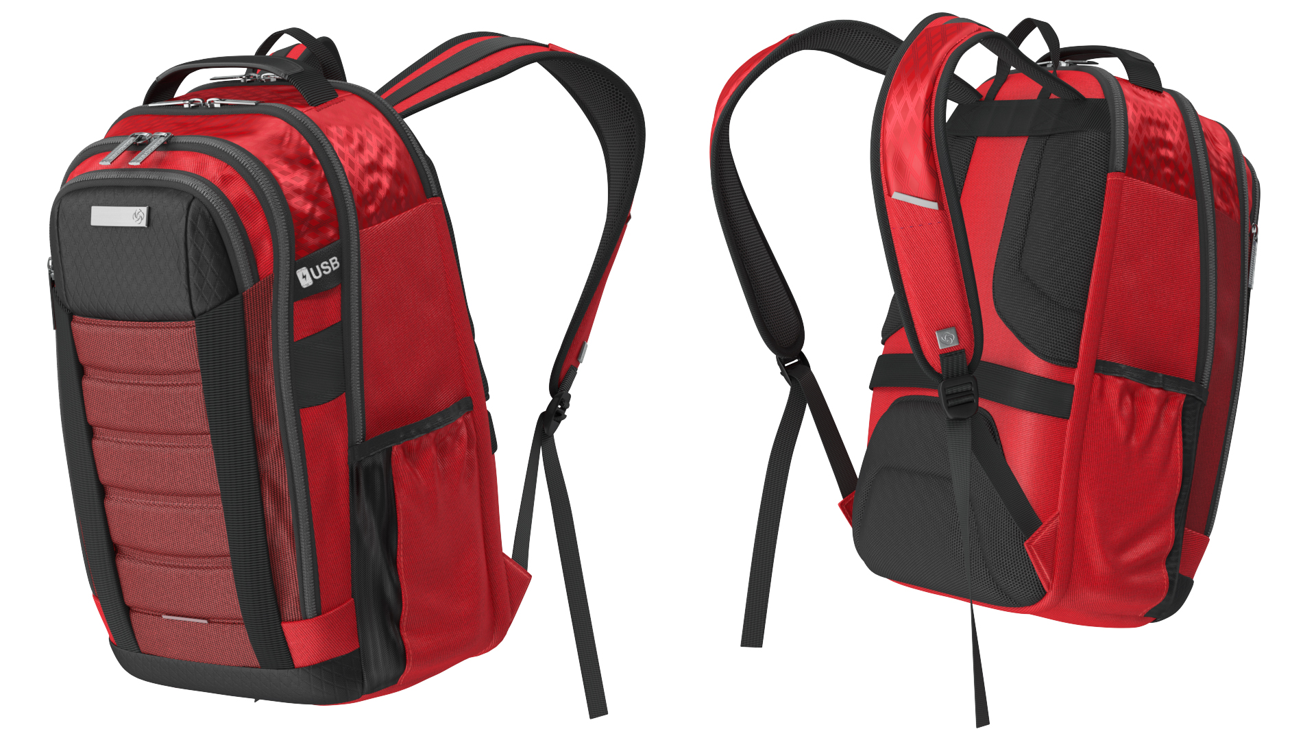 Carrier GSD Backpack Samsonite Red on Mannequin 3D