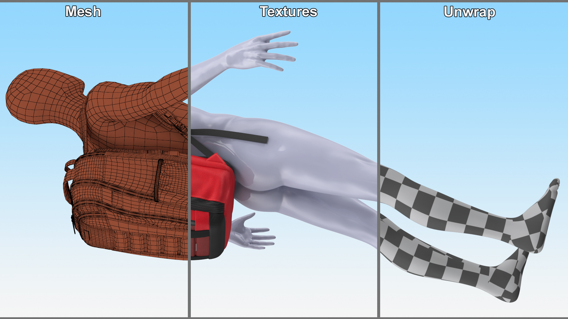 Carrier GSD Backpack Samsonite Red on Mannequin 3D