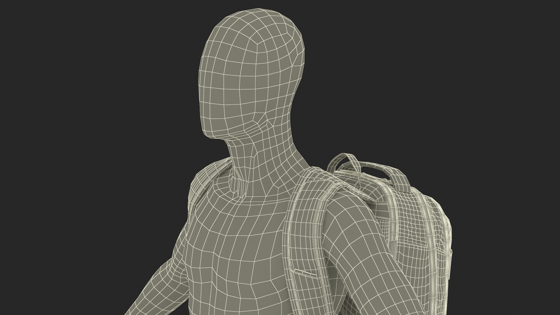 Carrier GSD Backpack Samsonite Red on Mannequin 3D