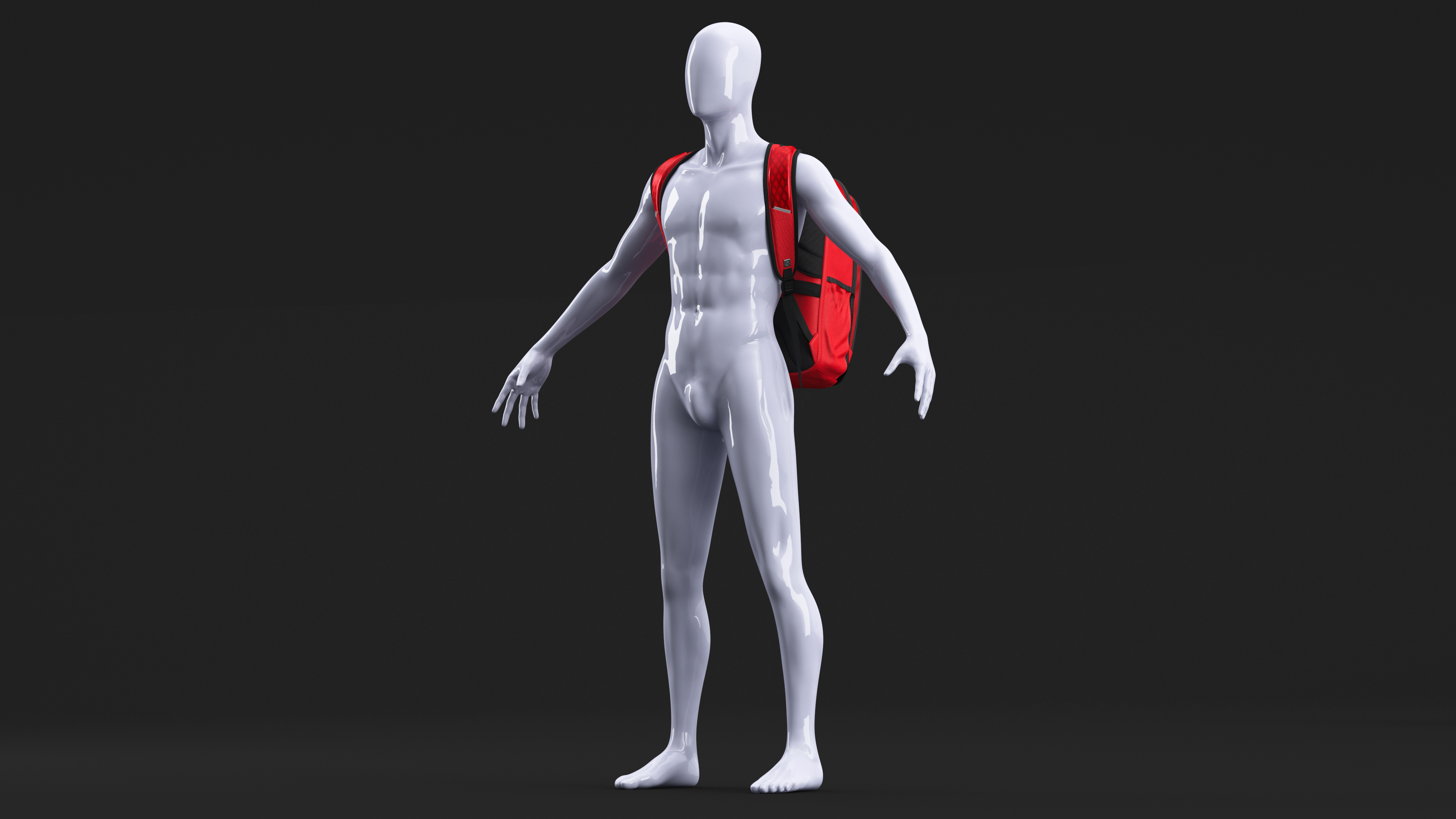 Carrier GSD Backpack Samsonite Red on Mannequin 3D