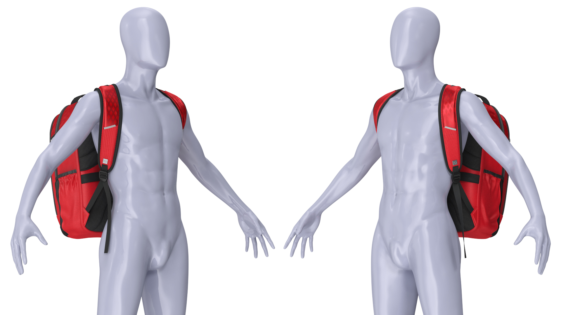 Carrier GSD Backpack Samsonite Red on Mannequin 3D