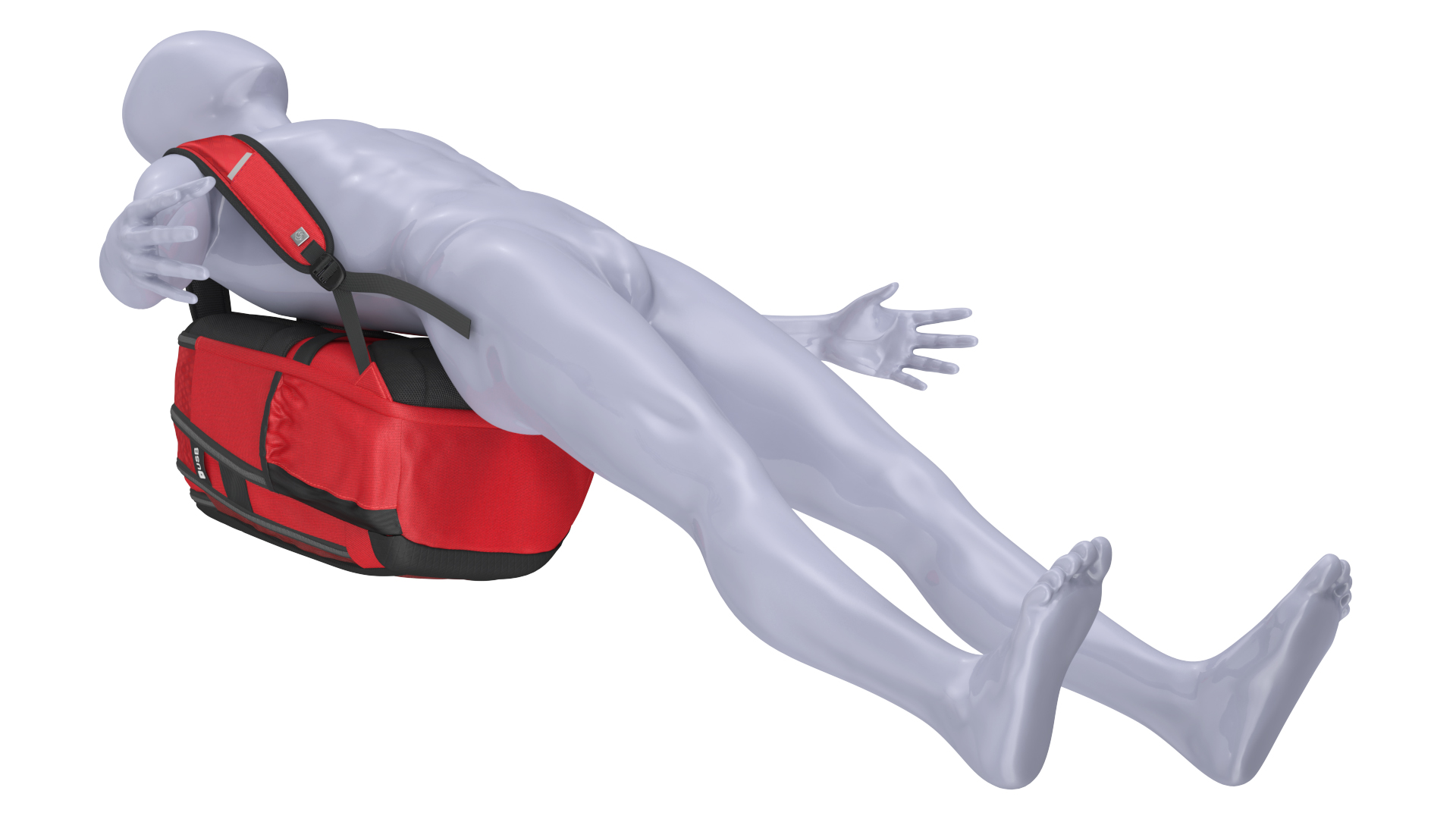 Carrier GSD Backpack Samsonite Red on Mannequin 3D