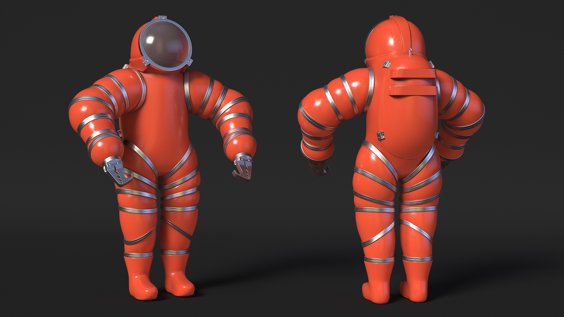 3D Deep Sea Diving Suit Rigged for Cinema 4D