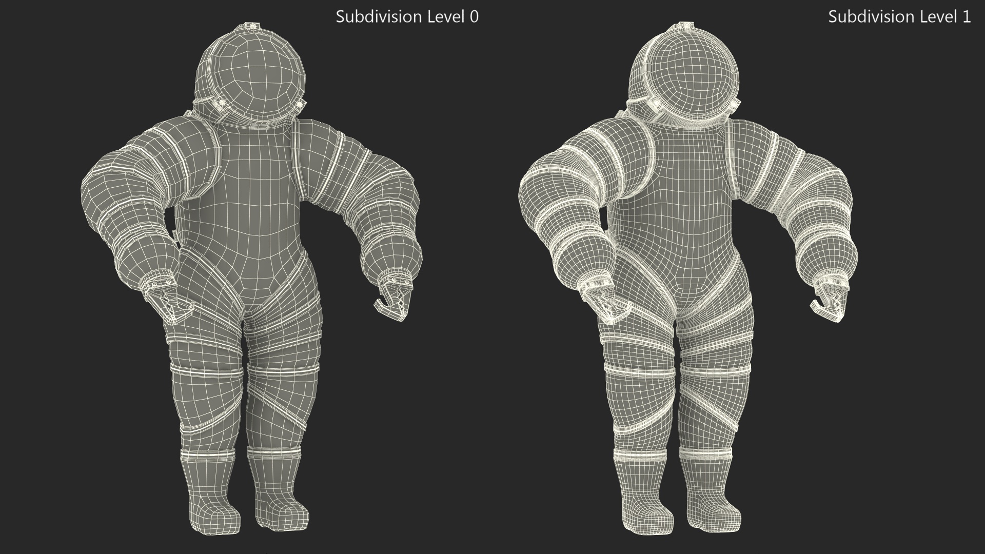 3D Deep Sea Diving Suit Rigged for Cinema 4D