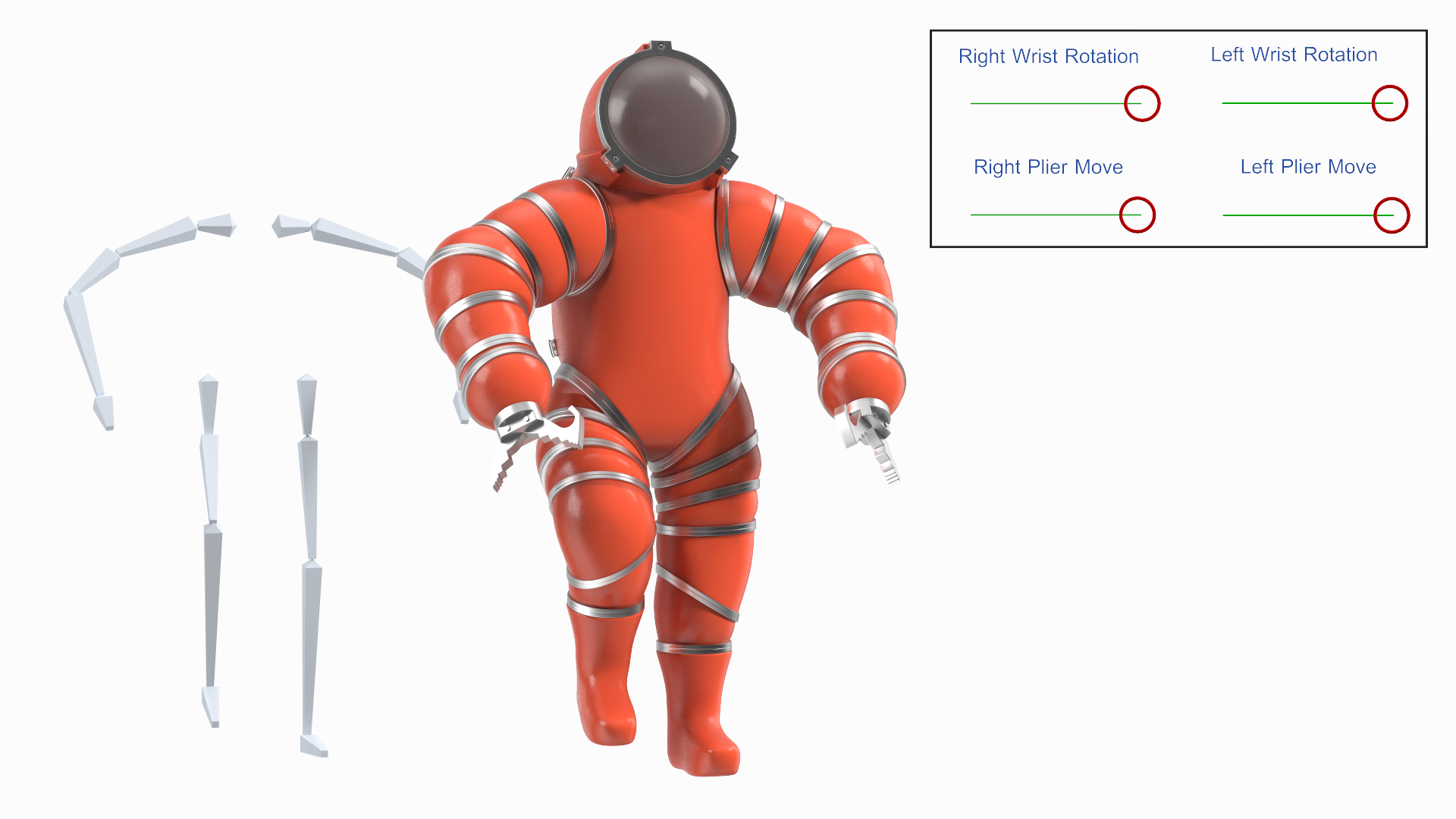 3D Deep Sea Diving Suit Rigged for Cinema 4D