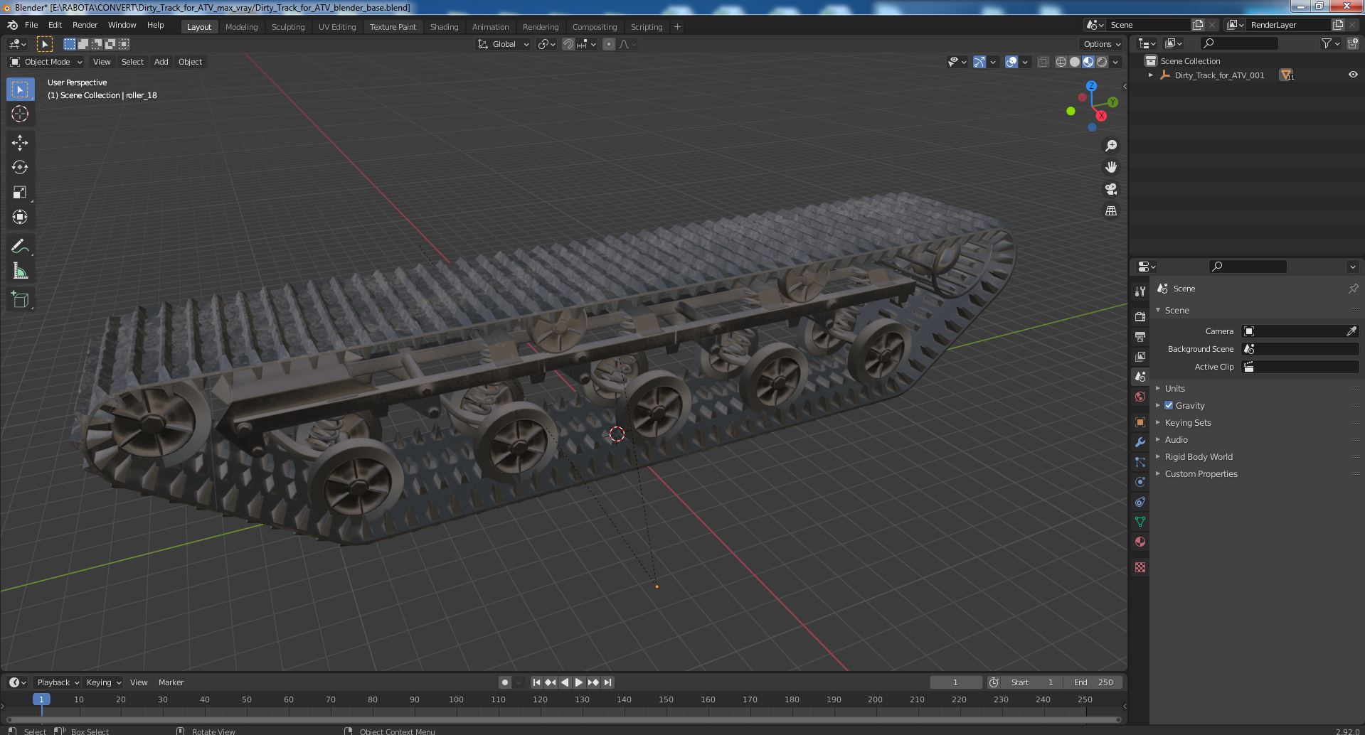 Dirty Track for ATV 3D model