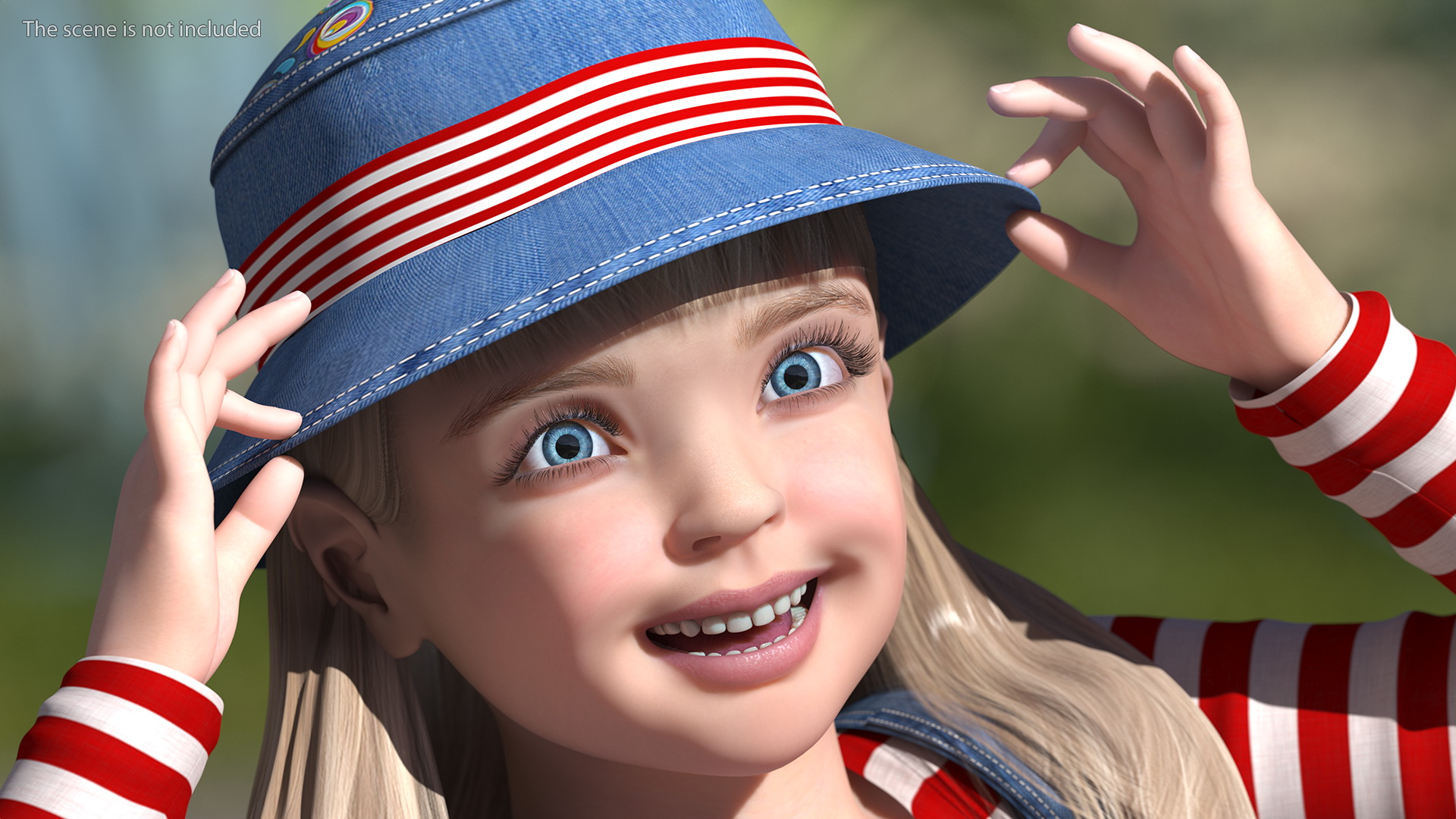Street Style Baby Girl Rigged 3D model