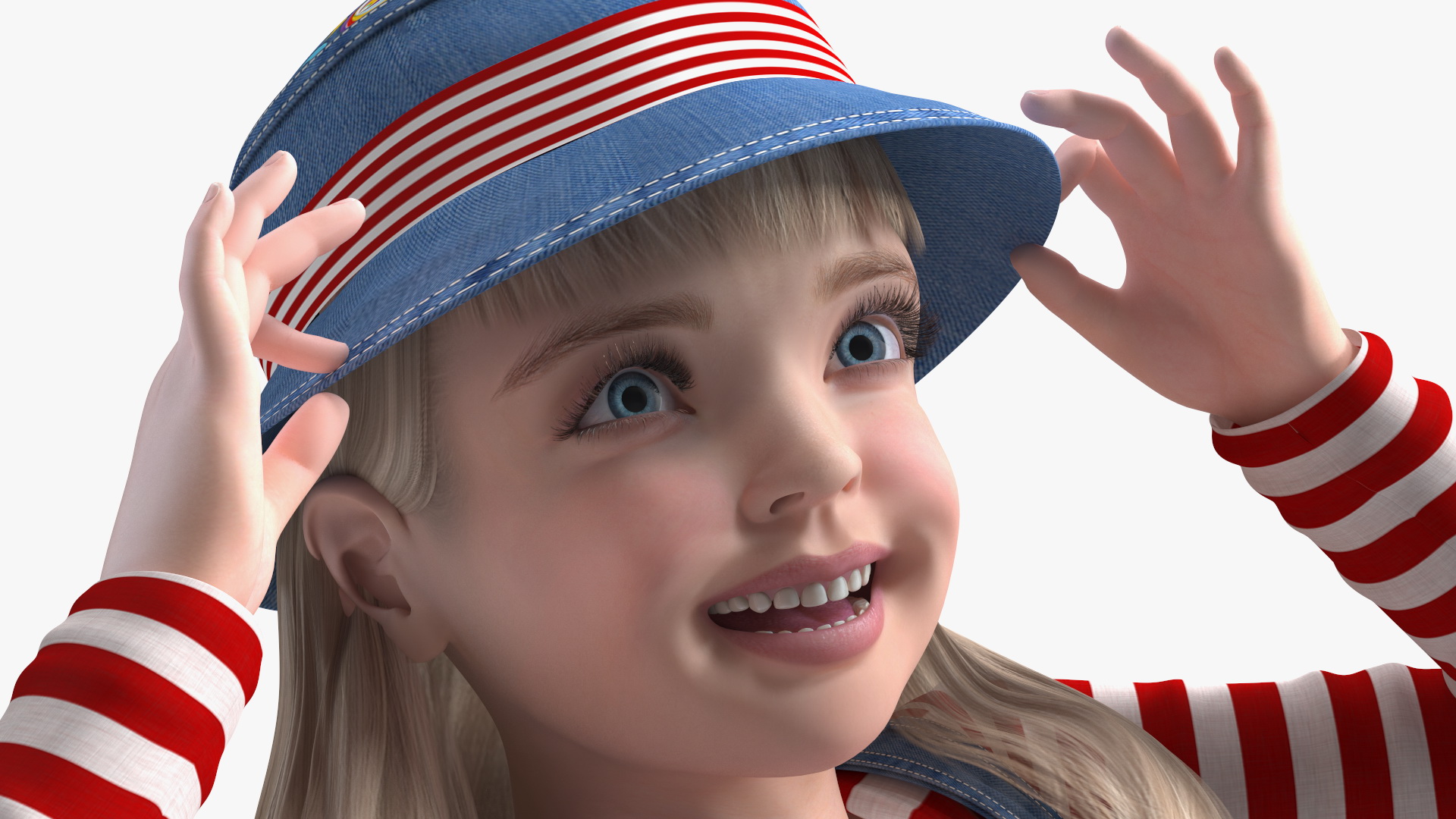 Street Style Baby Girl Rigged 3D model