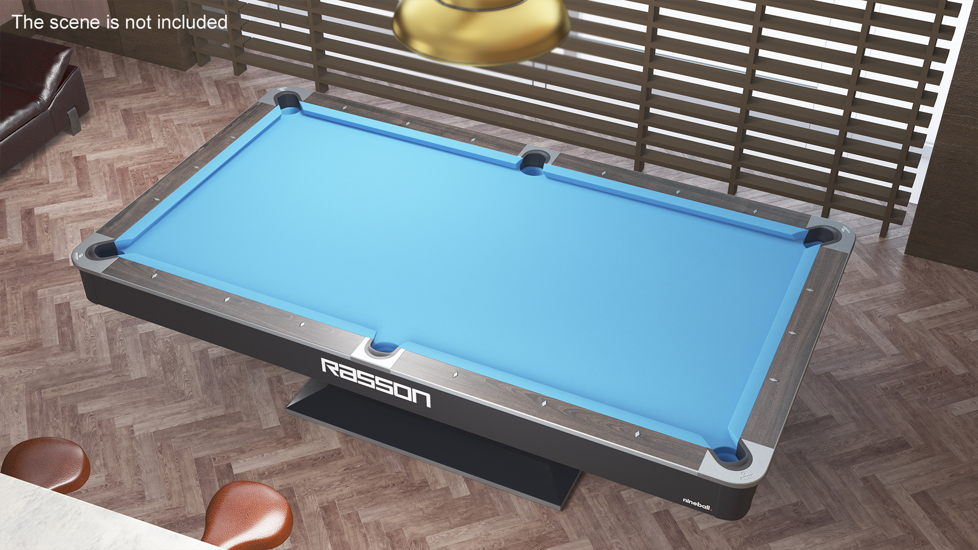 Billiards Table Rasson Blue 3D