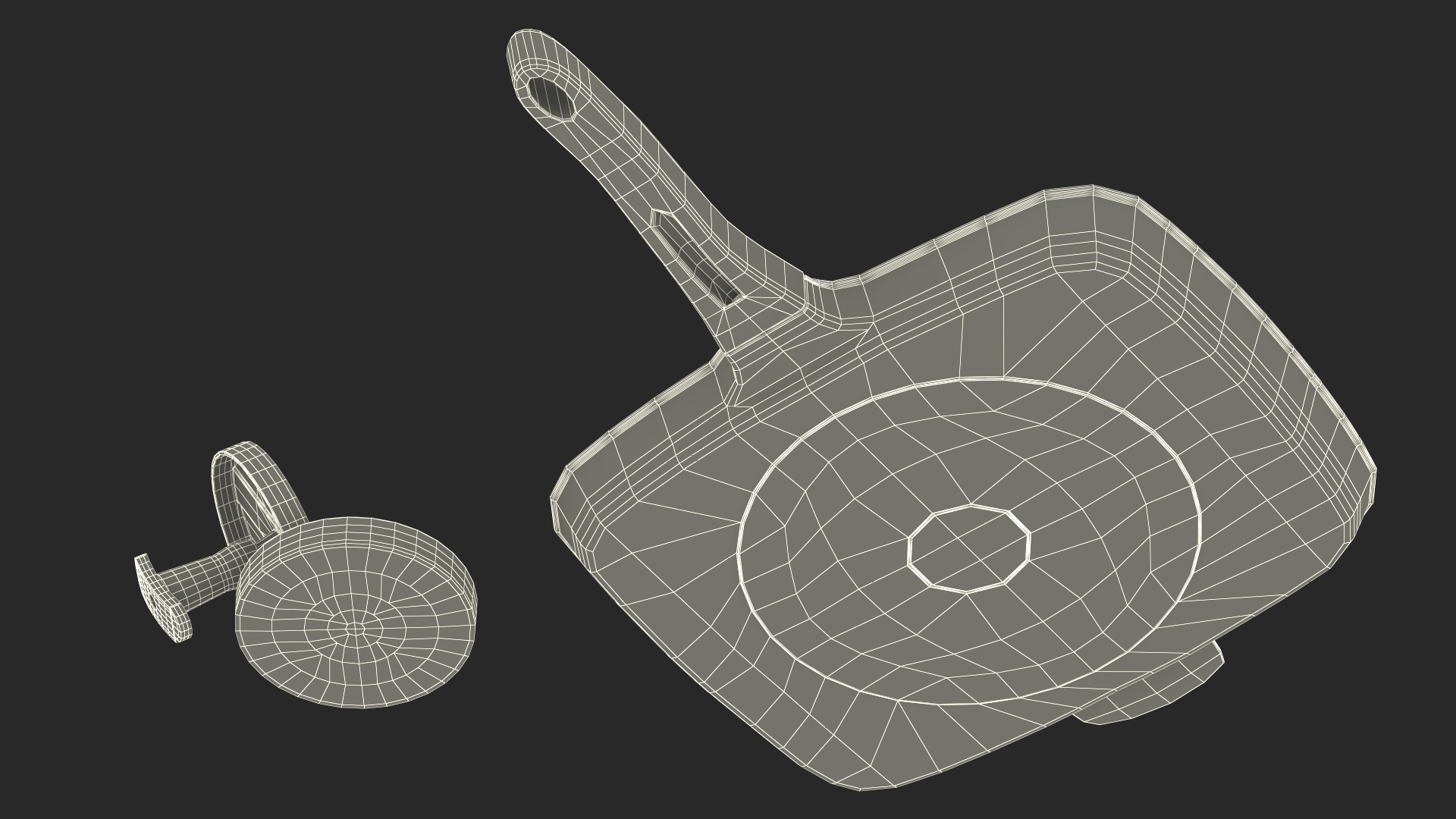 Burger Pan with Patty Press 3D