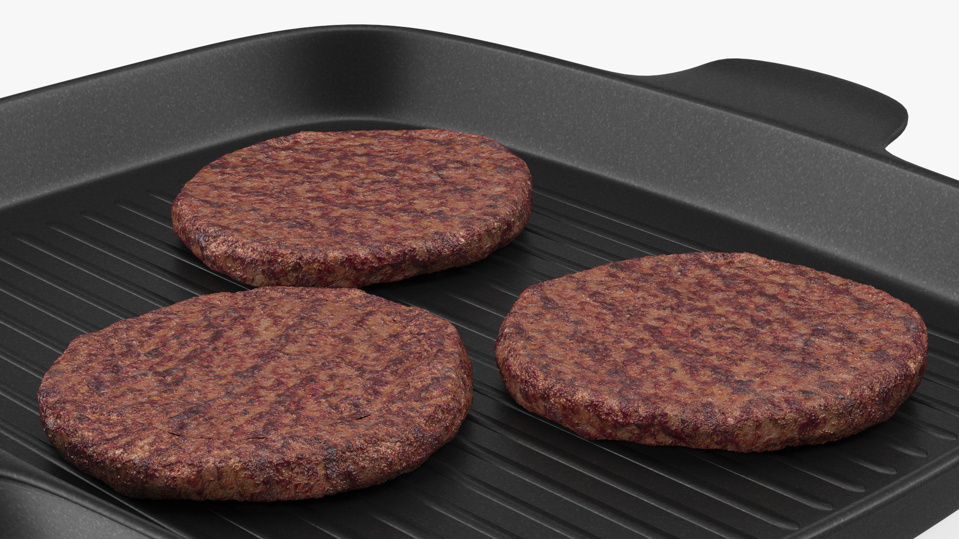 Burger Pan with Patty Press 3D