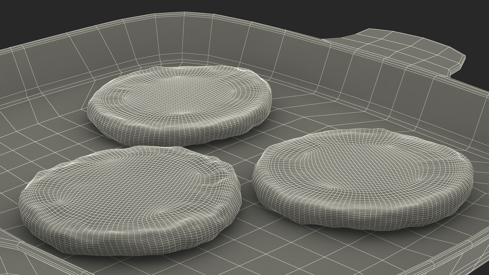Burger Pan with Patty Press 3D