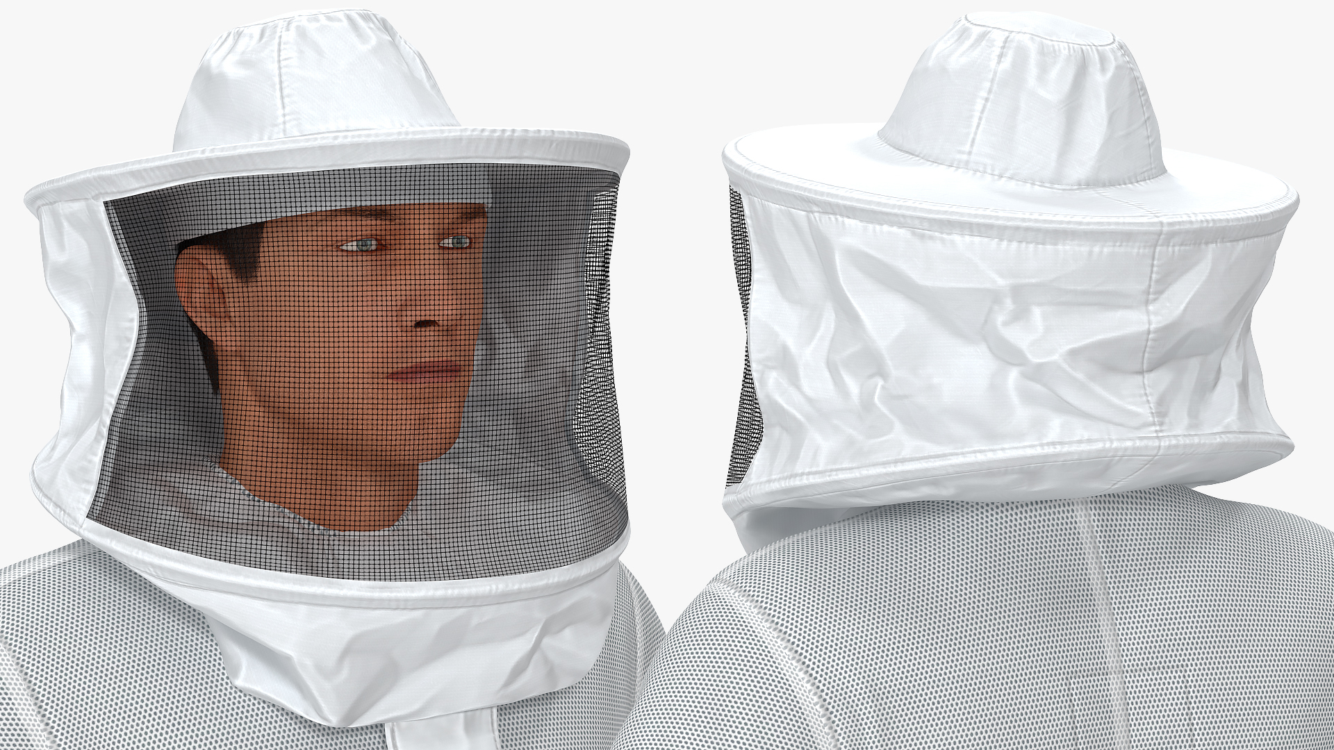Man wearing Beekeeping Suit Rigged 3D model