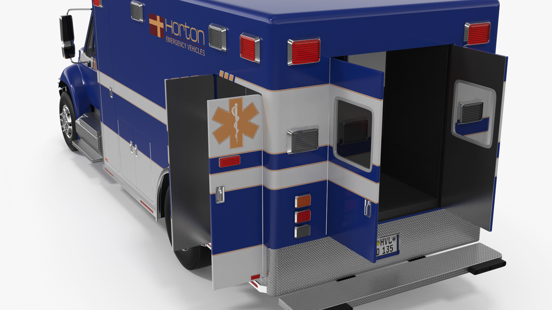 International Durastar Ambulance Truck Rigged for Cinema 4D 3D model