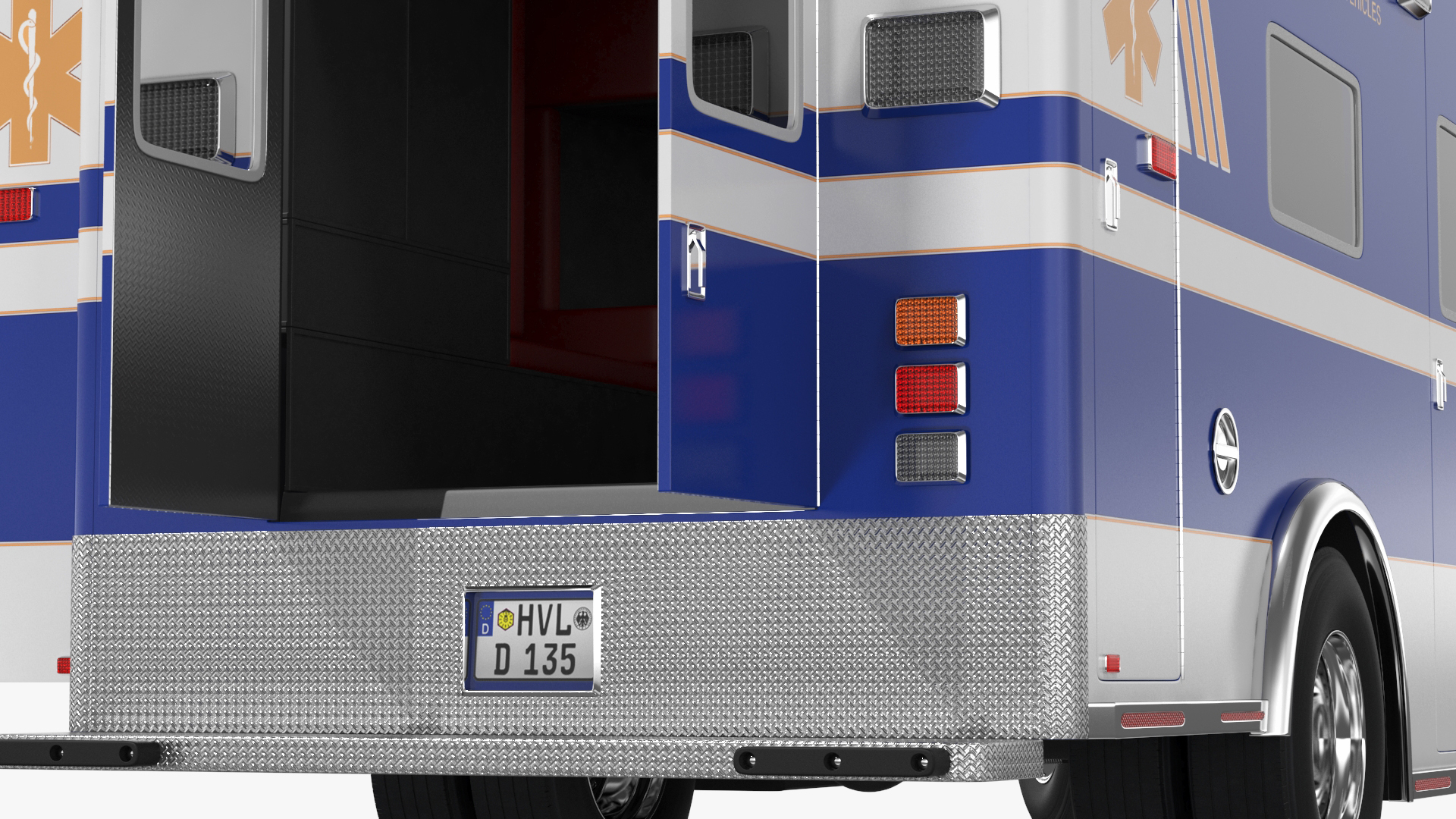 International Durastar Ambulance Truck Rigged for Cinema 4D 3D model