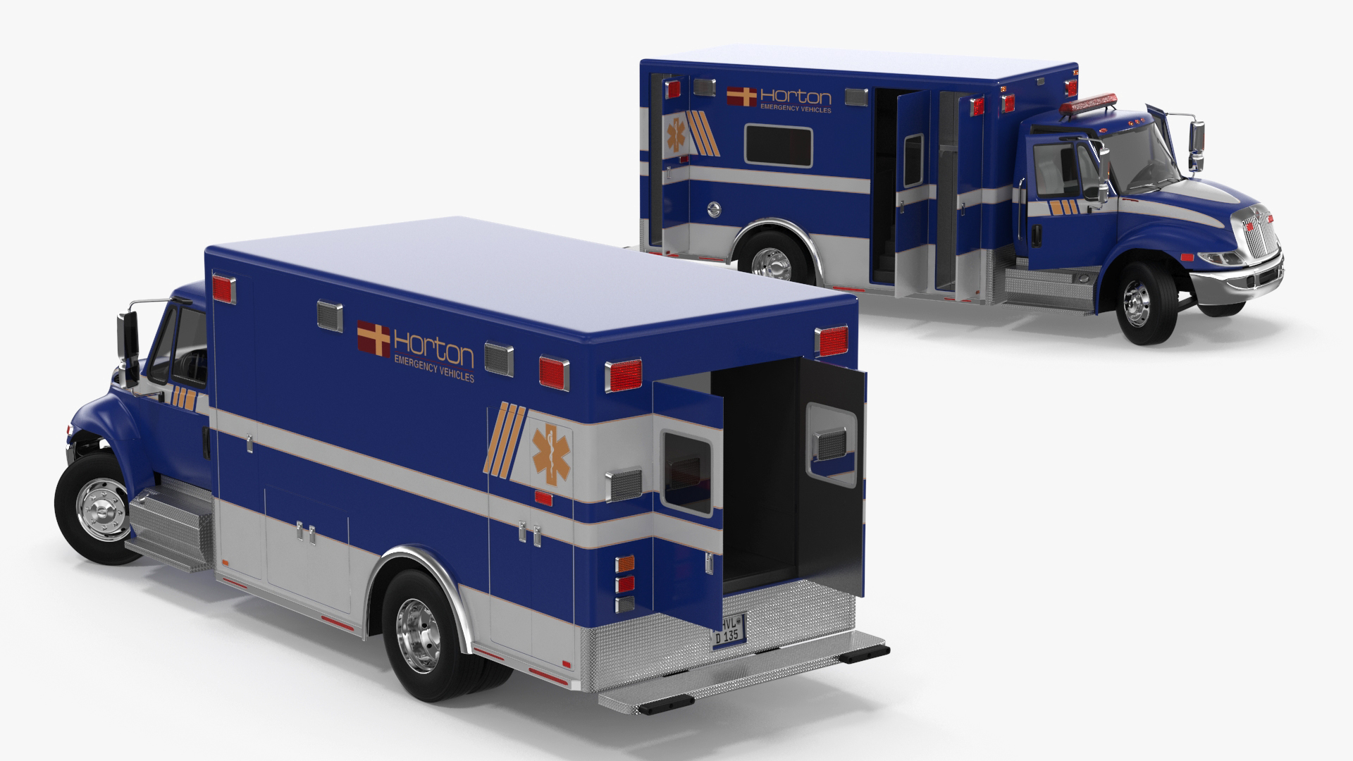 International Durastar Ambulance Truck Rigged for Cinema 4D 3D model