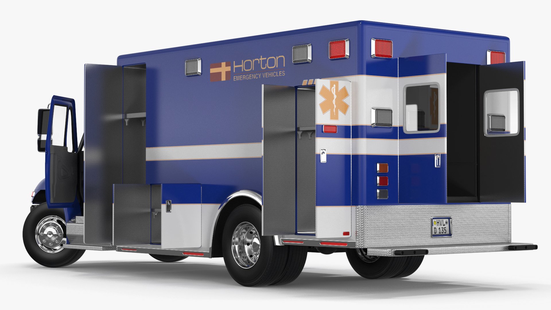 International Durastar Ambulance Truck Rigged for Cinema 4D 3D model
