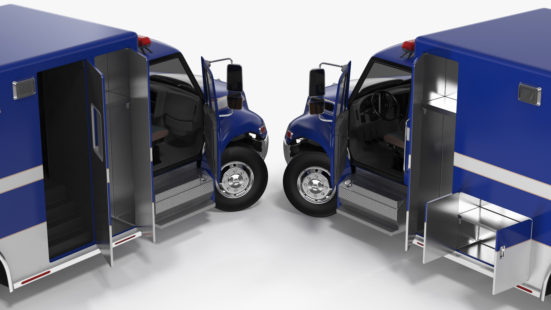 International Durastar Ambulance Truck Rigged for Cinema 4D 3D model