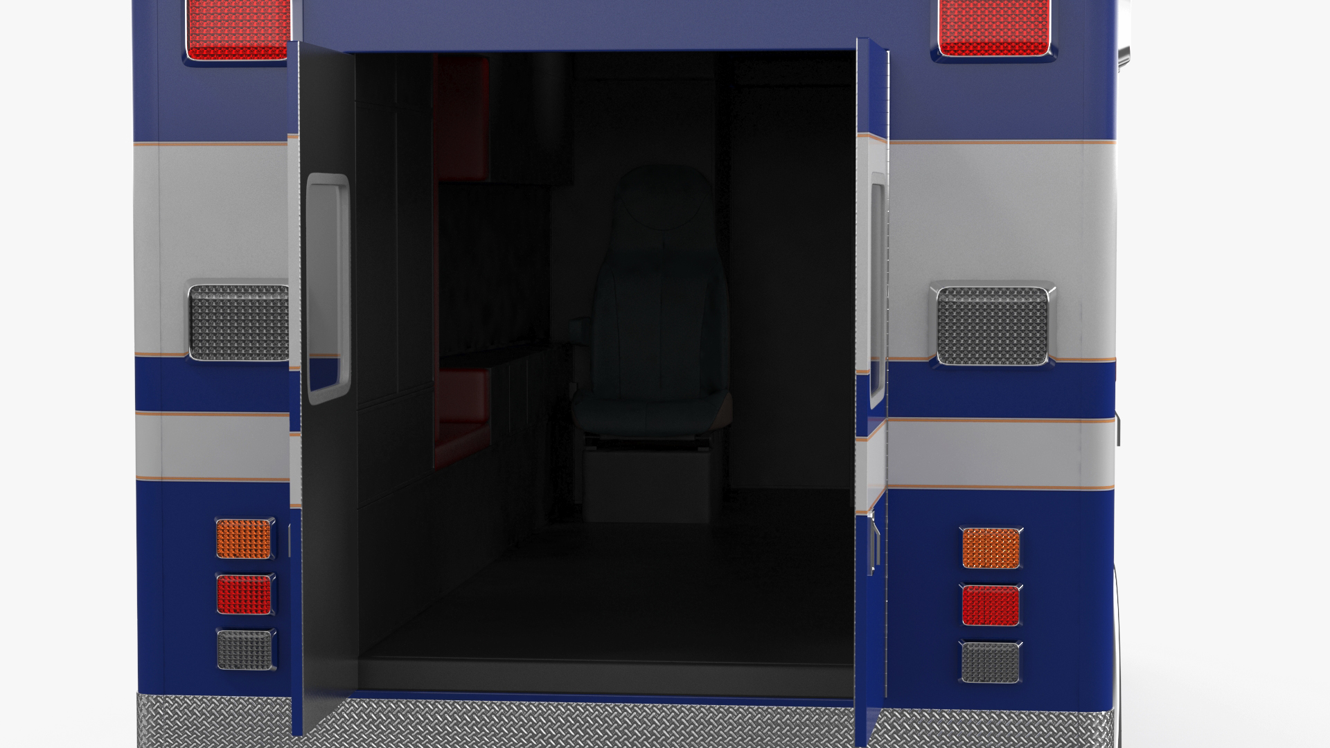 International Durastar Ambulance Truck Rigged for Cinema 4D 3D model