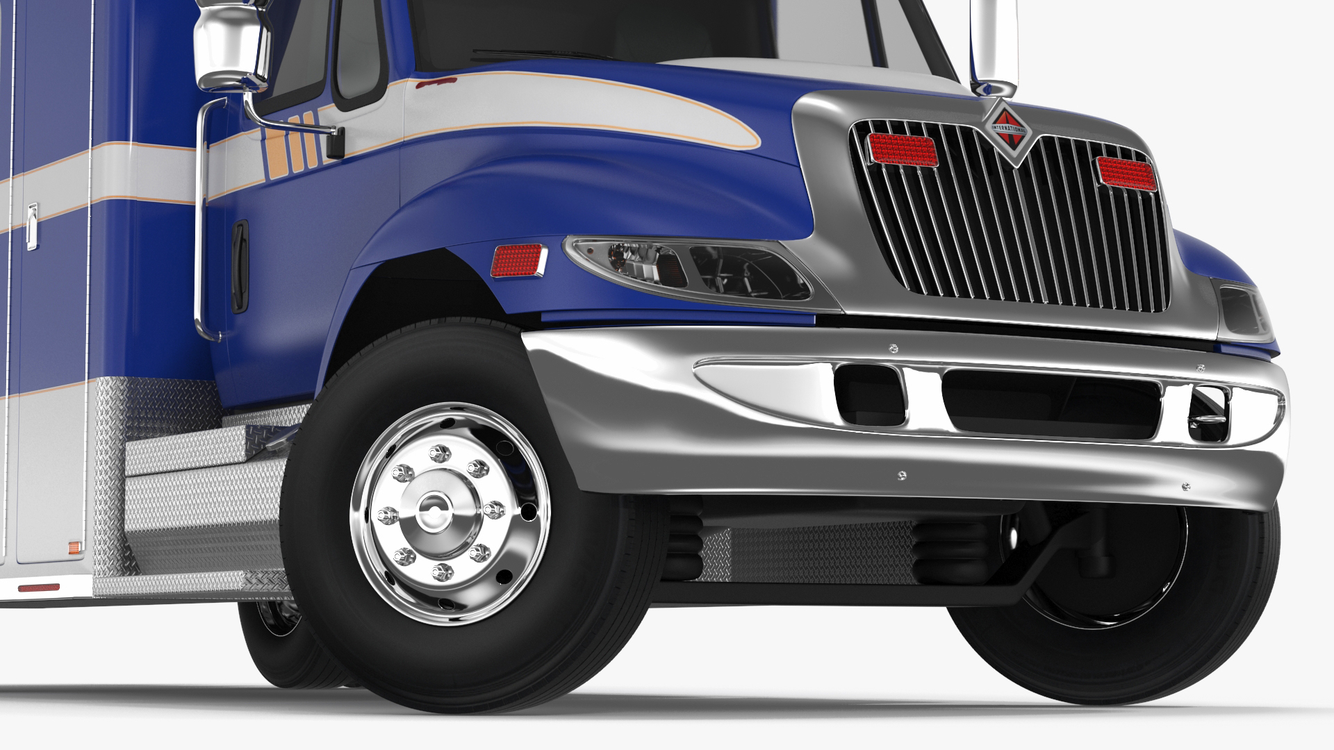 International Durastar Ambulance Truck Rigged for Cinema 4D 3D model