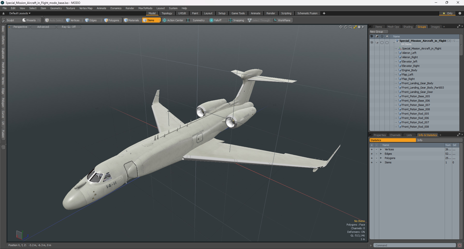 Special Mission Aircraft in Flight 3D model