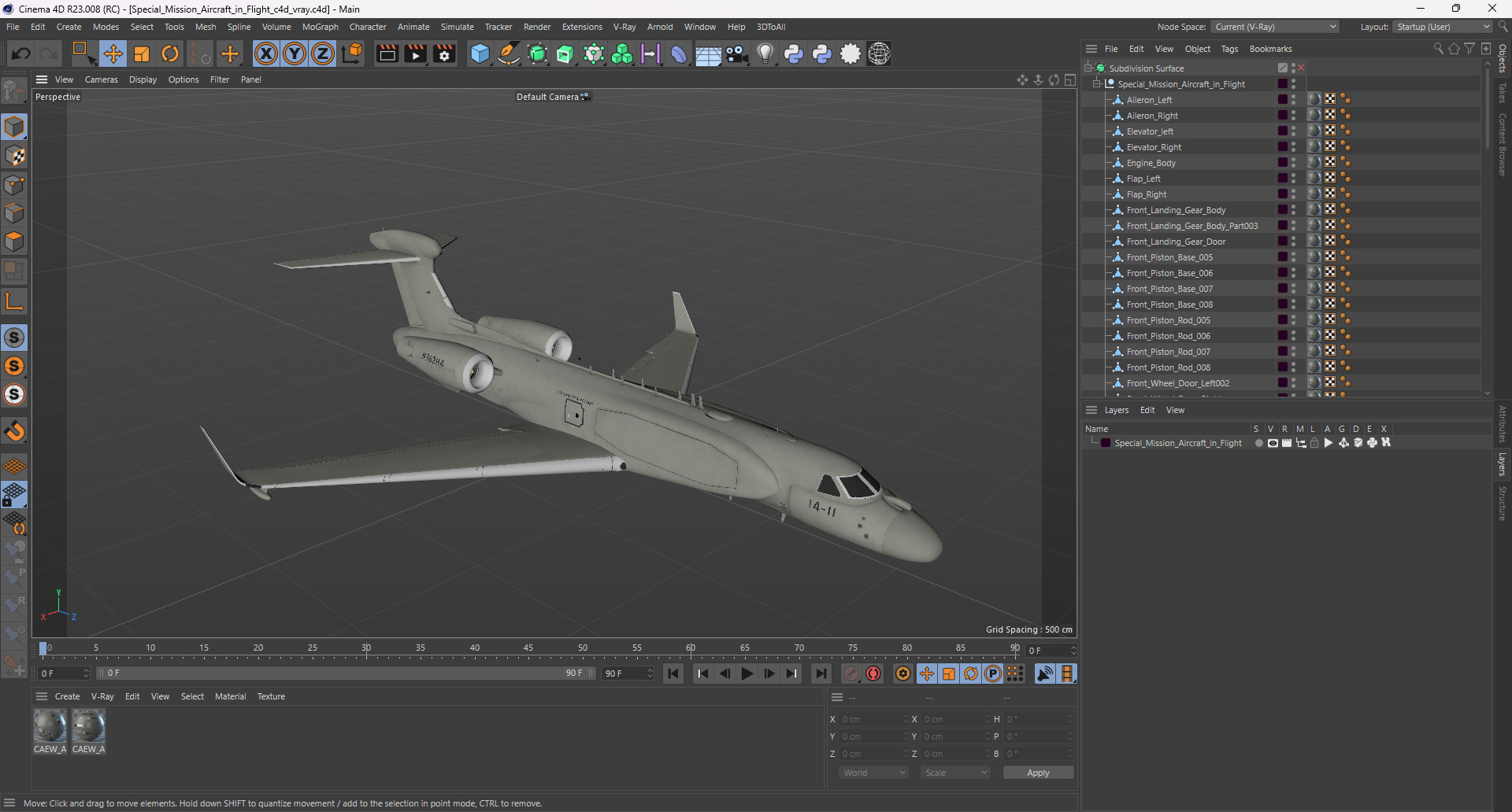 Special Mission Aircraft in Flight 3D model