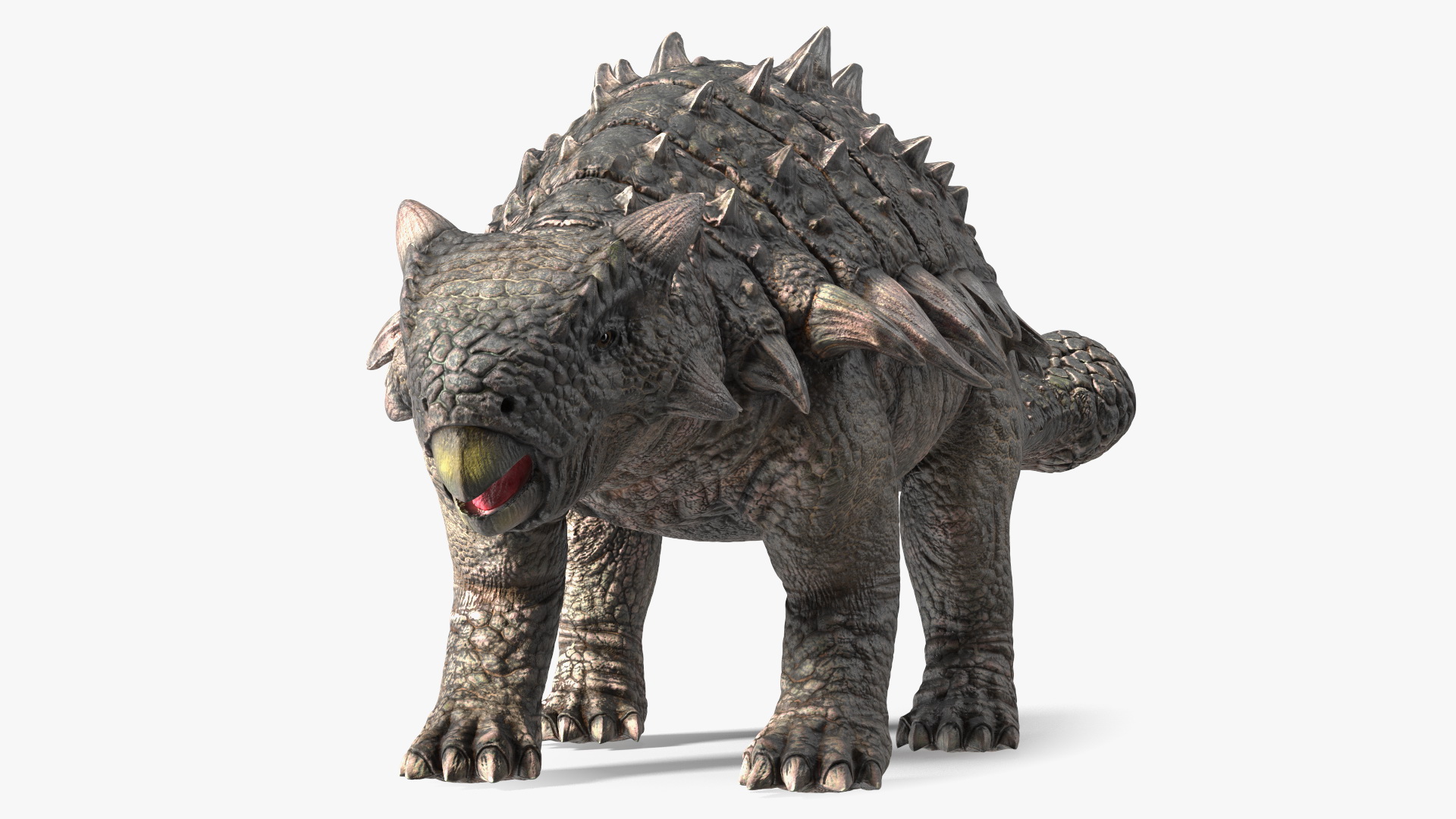 3D Alkylosaurus of Tropical Habitat Rigged for Cinema 4D model