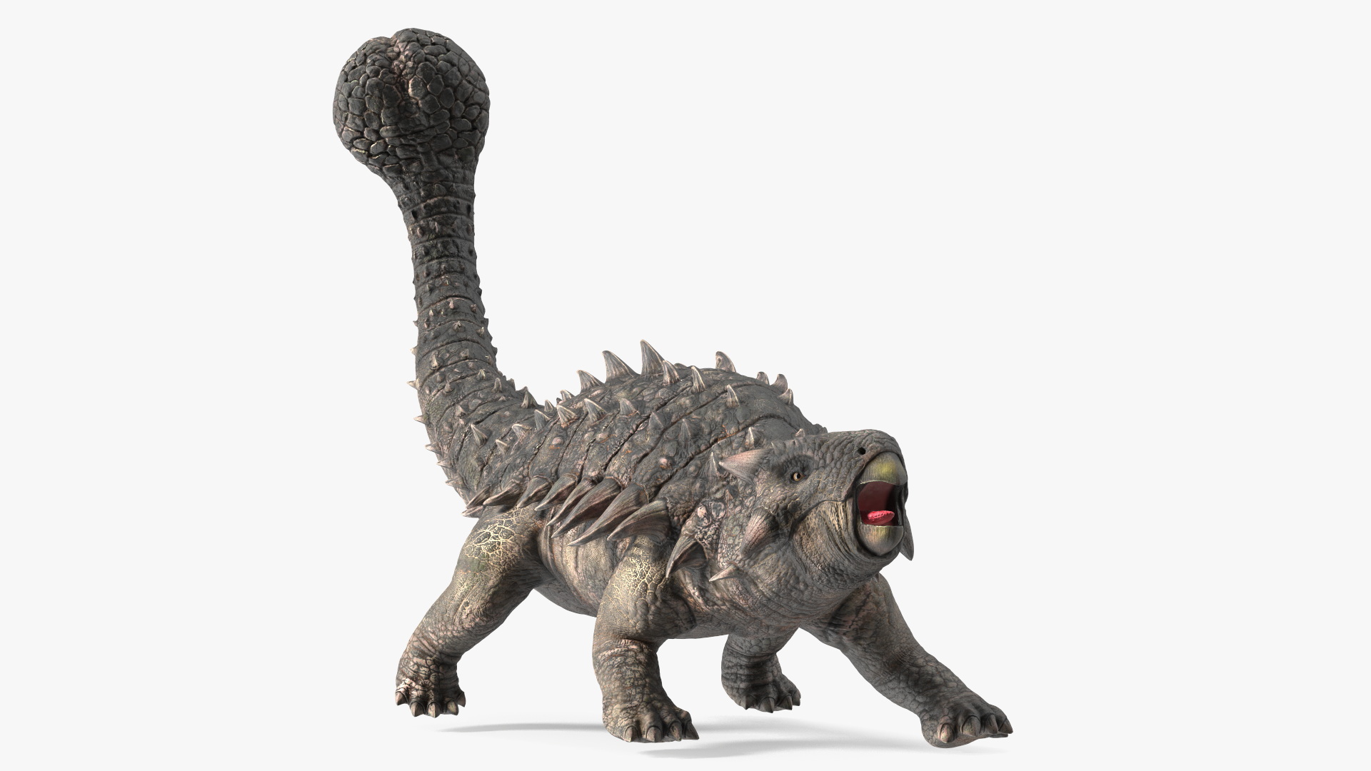 3D Alkylosaurus of Tropical Habitat Rigged for Cinema 4D model