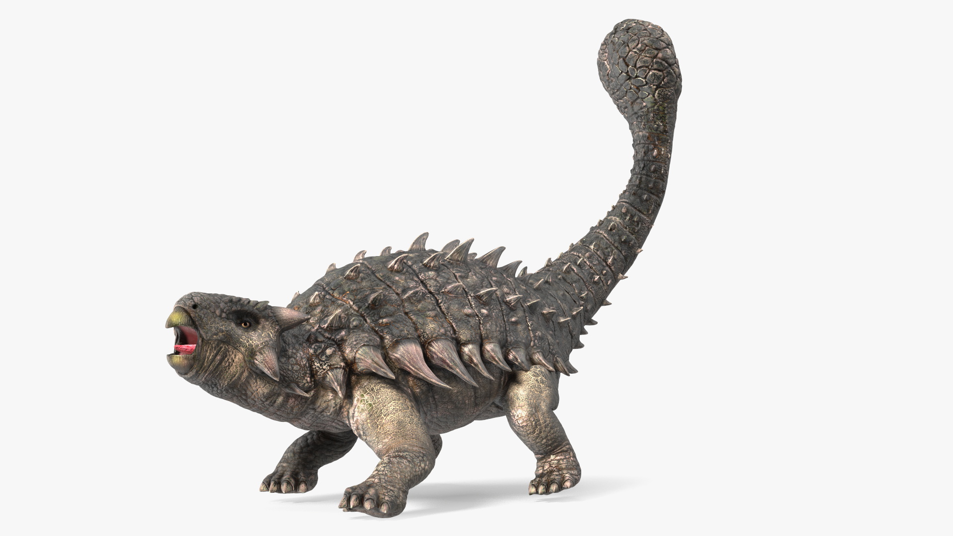 3D Alkylosaurus of Tropical Habitat Rigged for Cinema 4D model
