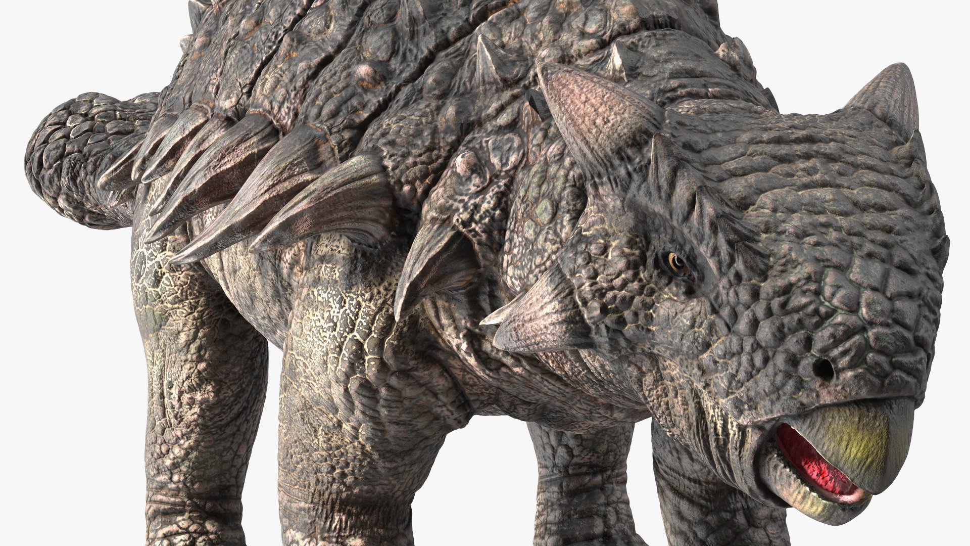 3D Alkylosaurus of Tropical Habitat Rigged for Cinema 4D model