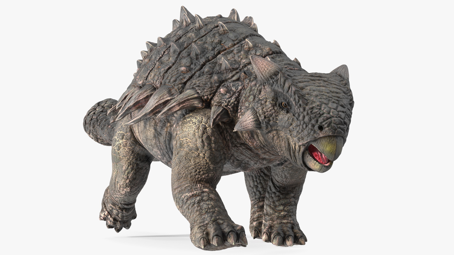 3D Alkylosaurus of Tropical Habitat Rigged for Cinema 4D model