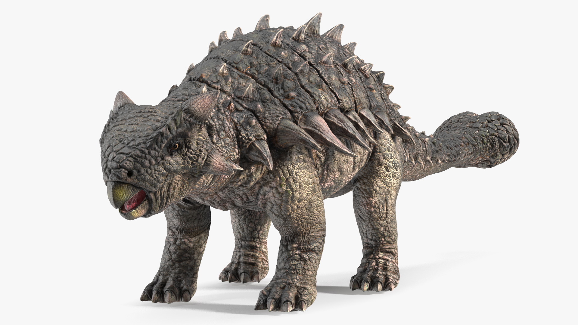 3D Alkylosaurus of Tropical Habitat Rigged for Cinema 4D model