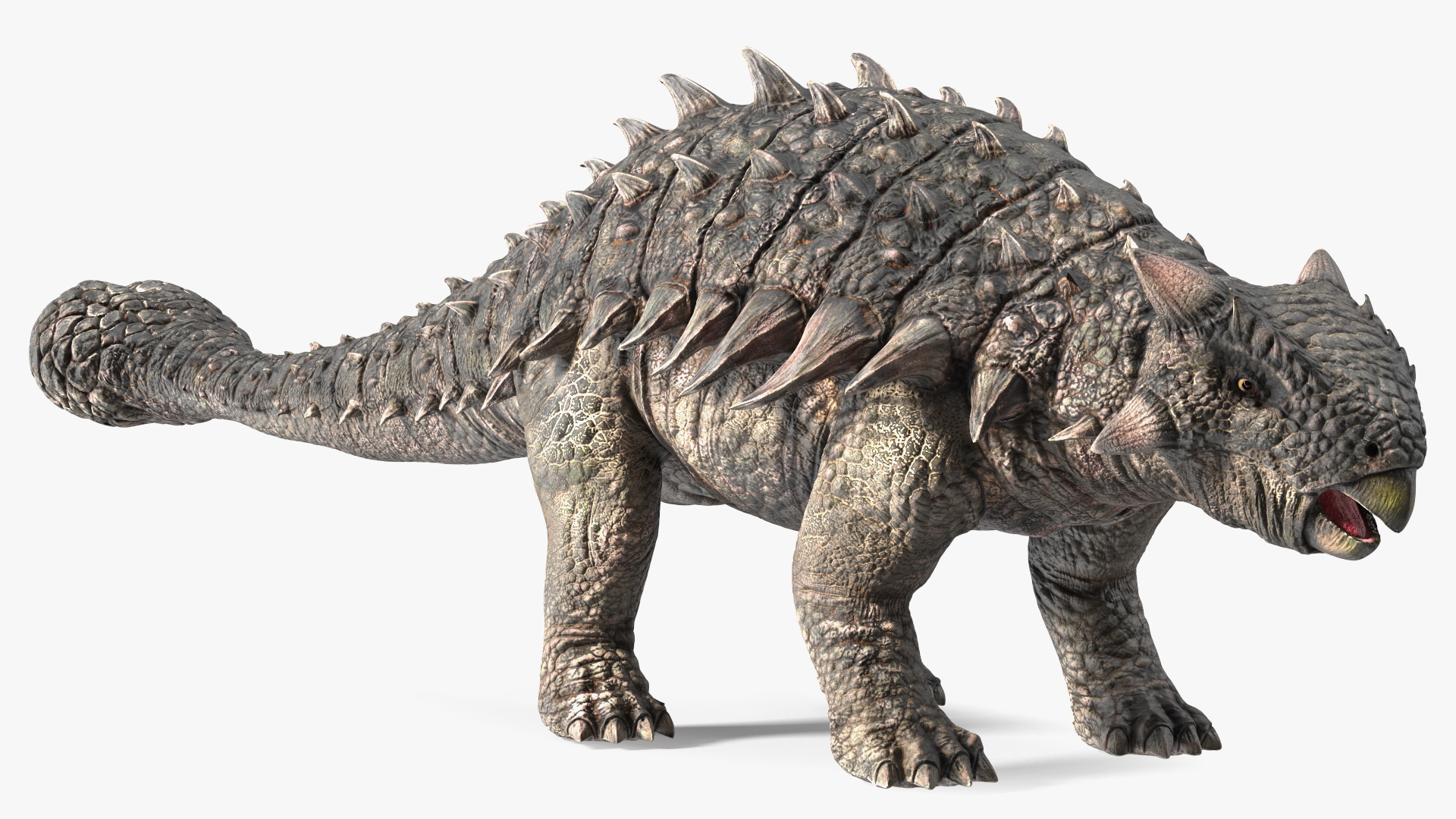 3D Alkylosaurus of Tropical Habitat Rigged for Cinema 4D model