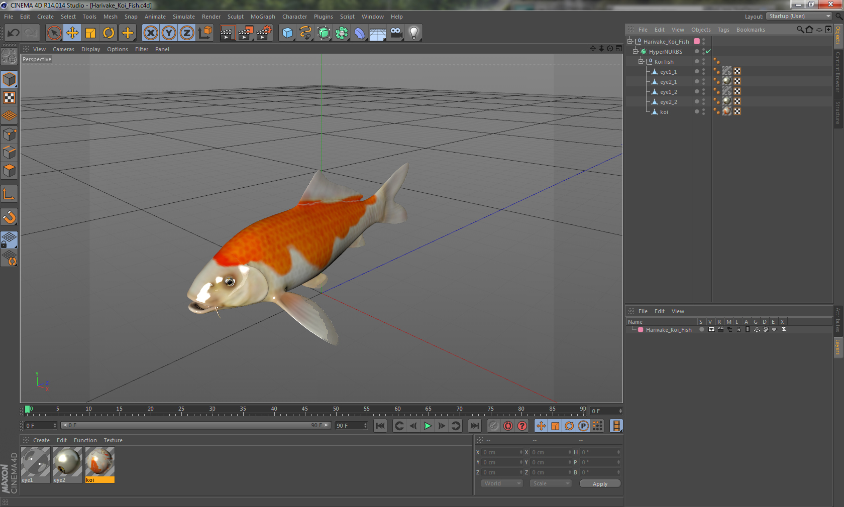 Harivake Koi Fish 3D
