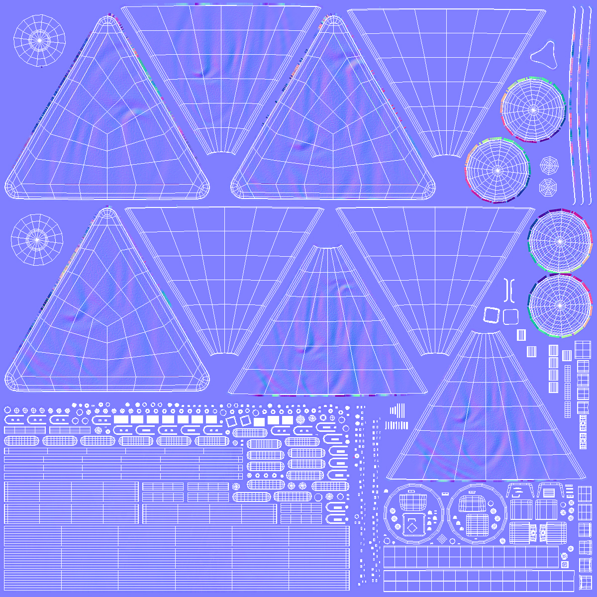 3D model Three Sided Traffic Sign Road Works