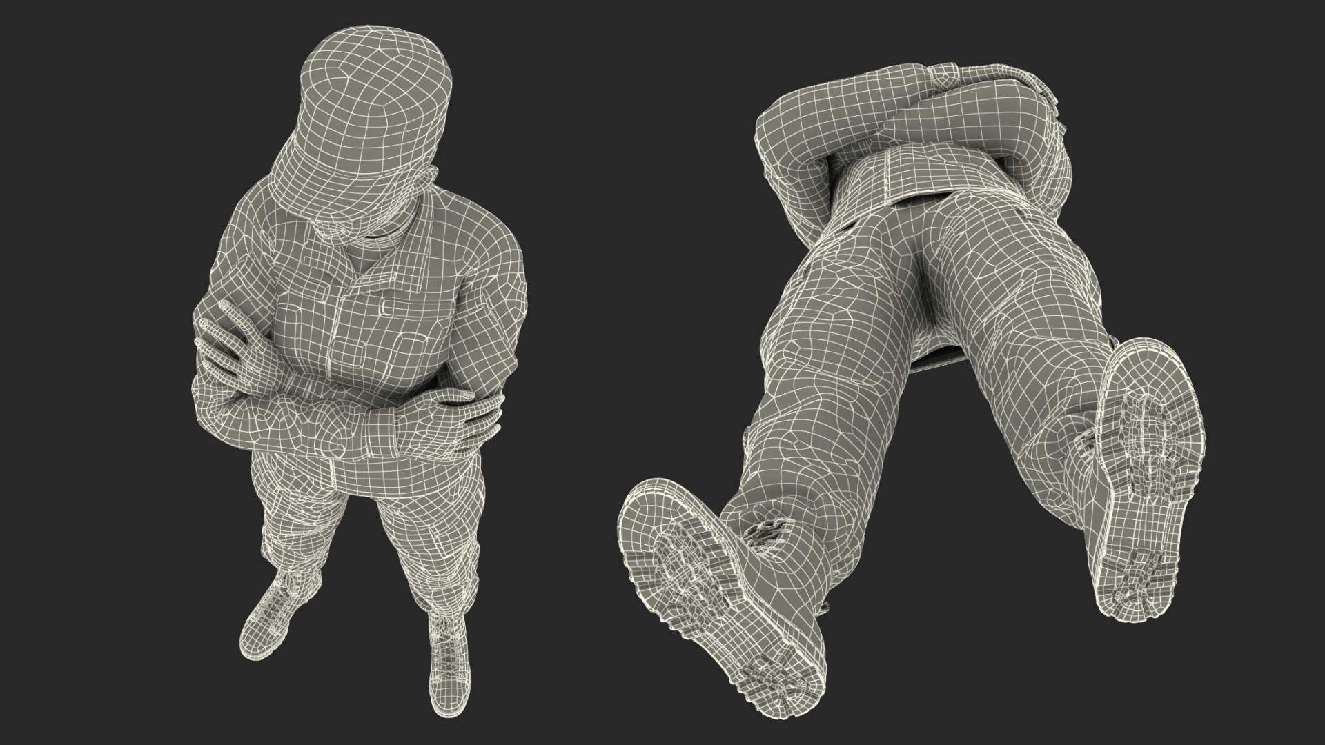 3D model Female Soldier Military ACU Uniform