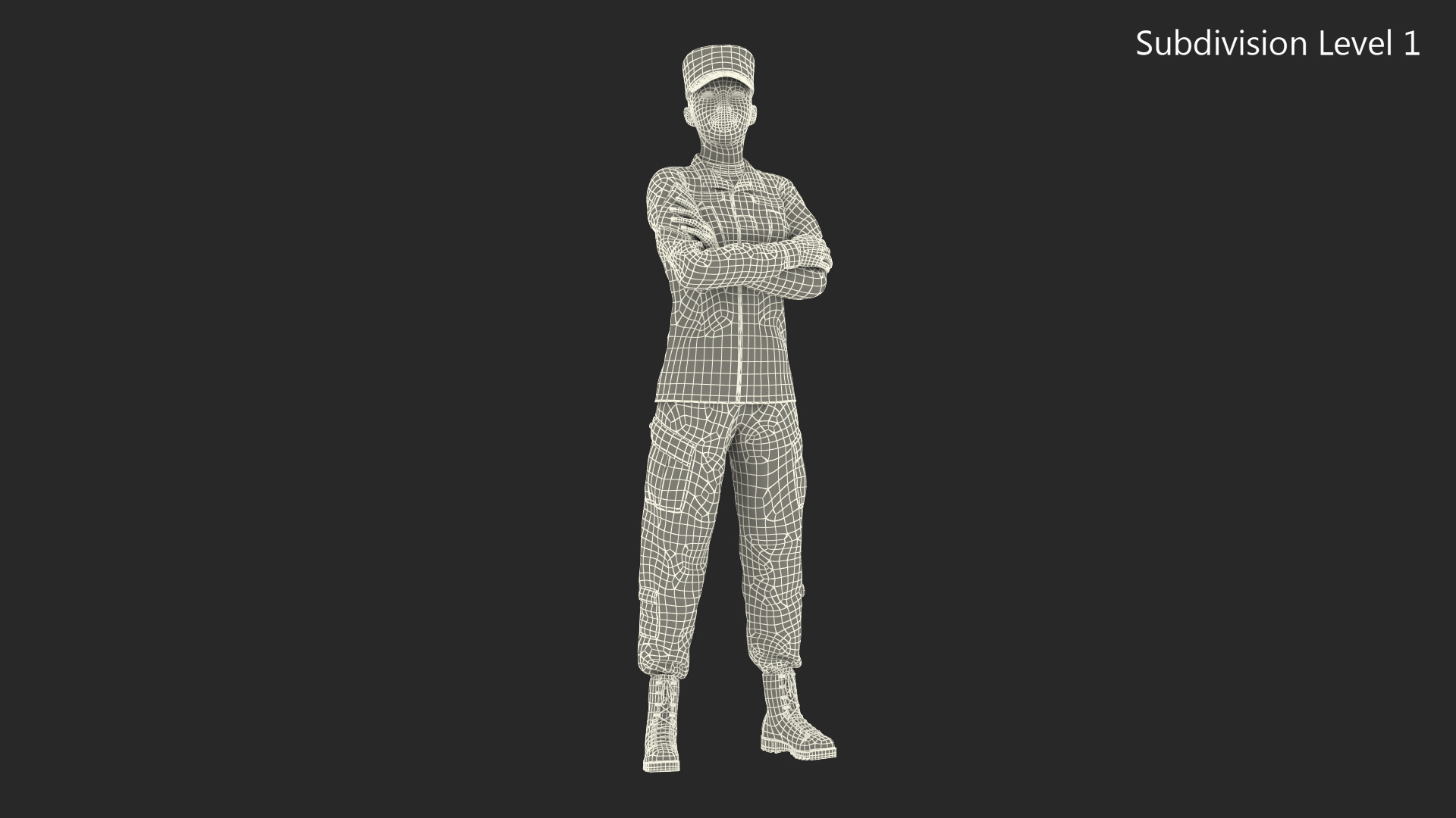 3D model Female Soldier Military ACU Uniform