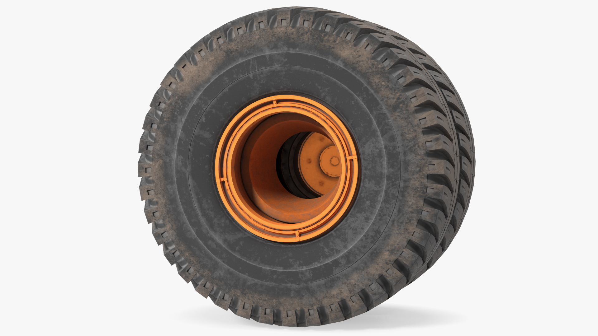3D Dump Truck Double Wheel model