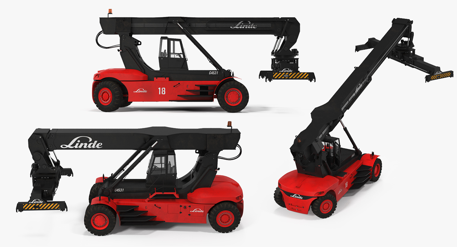 3D Linde Reach Stacker Rigged