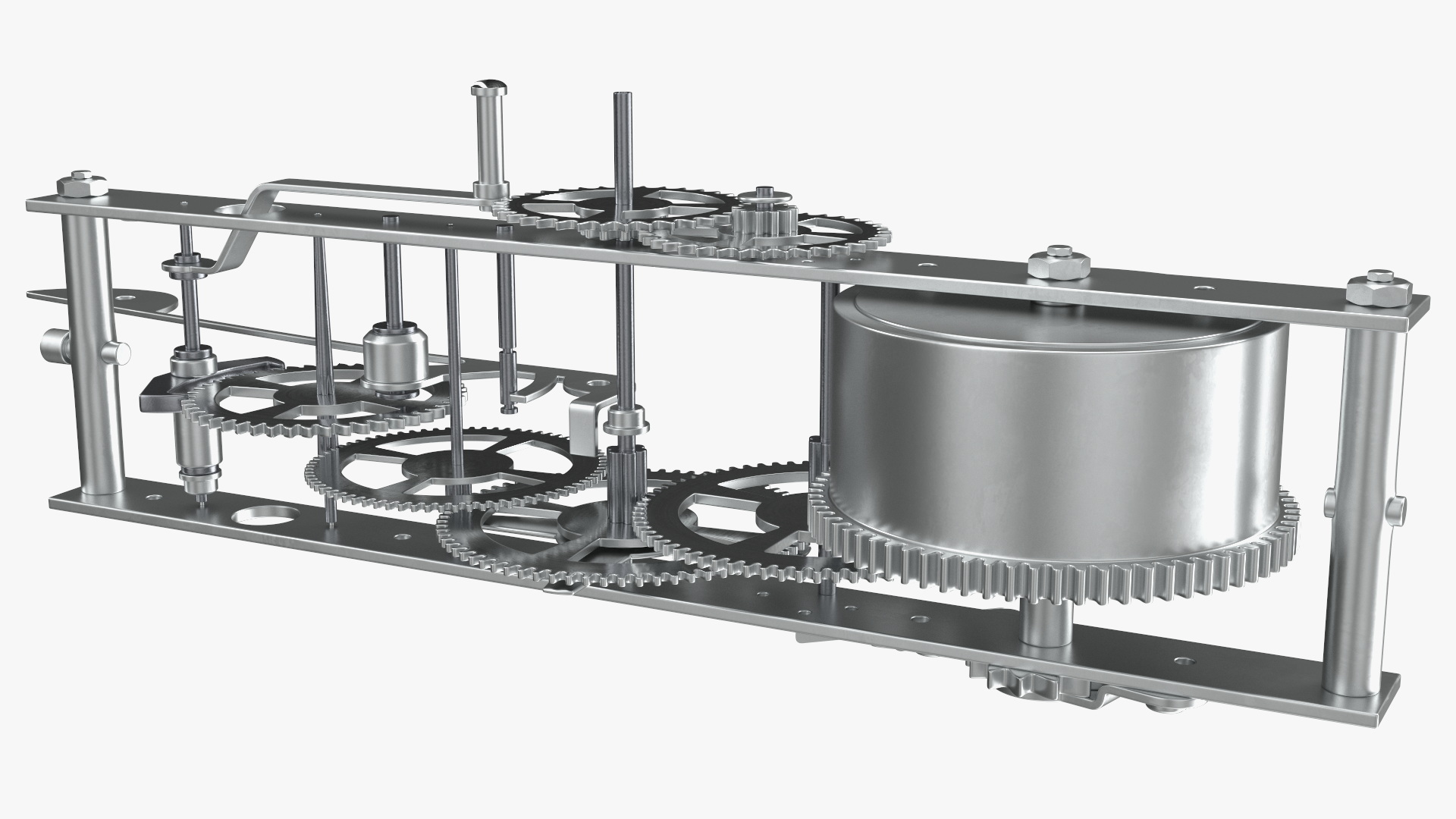 3D Silver Clockwork Gear