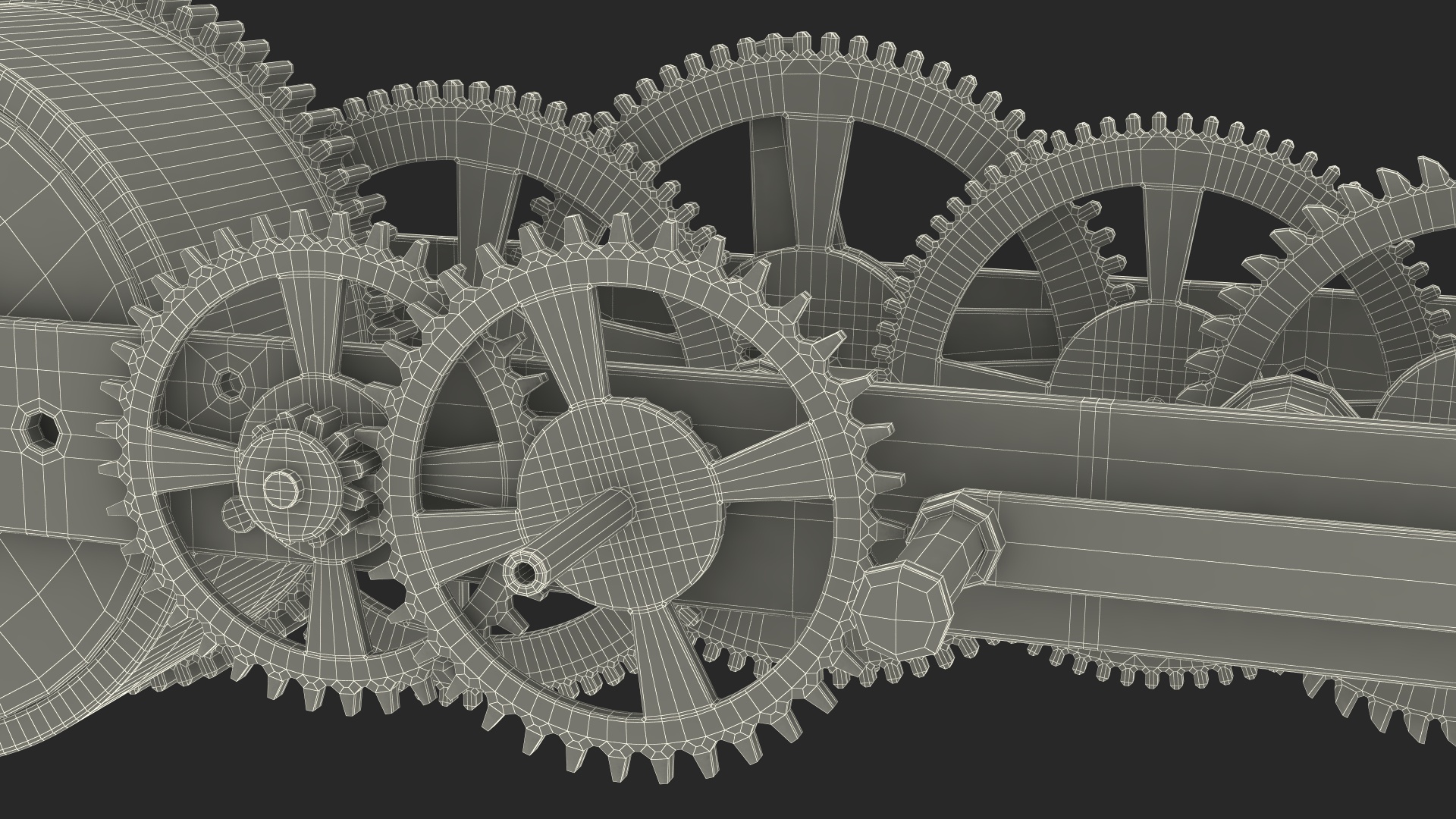 3D Silver Clockwork Gear