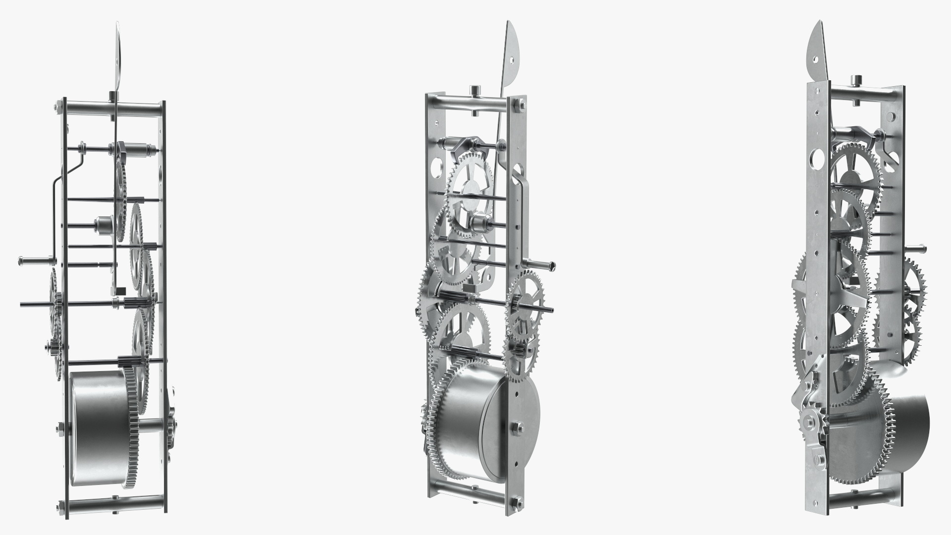 3D Silver Clockwork Gear