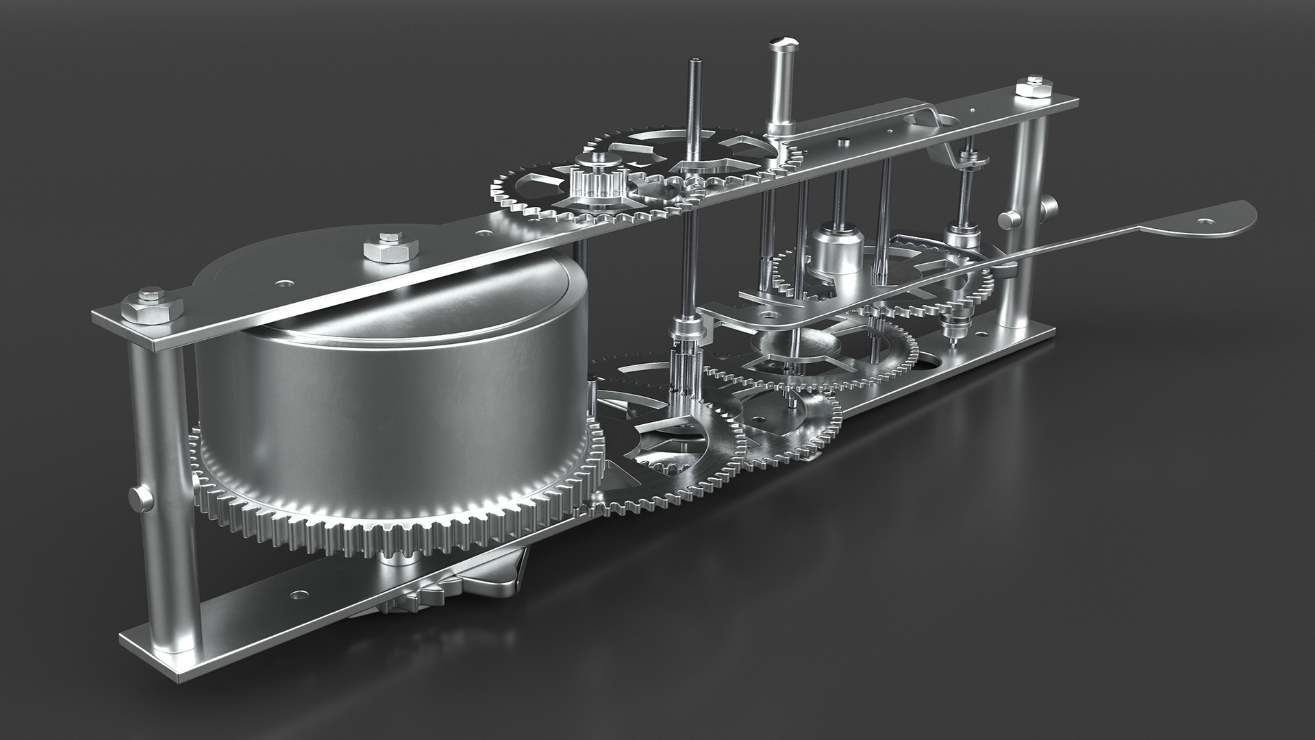3D Silver Clockwork Gear