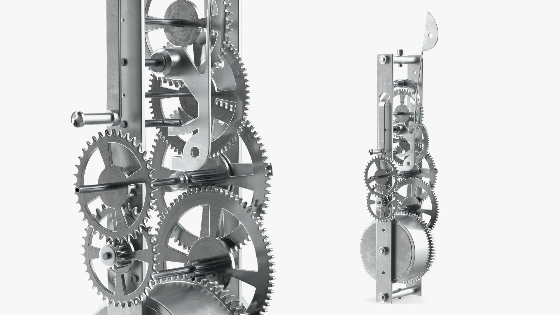 3D Silver Clockwork Gear